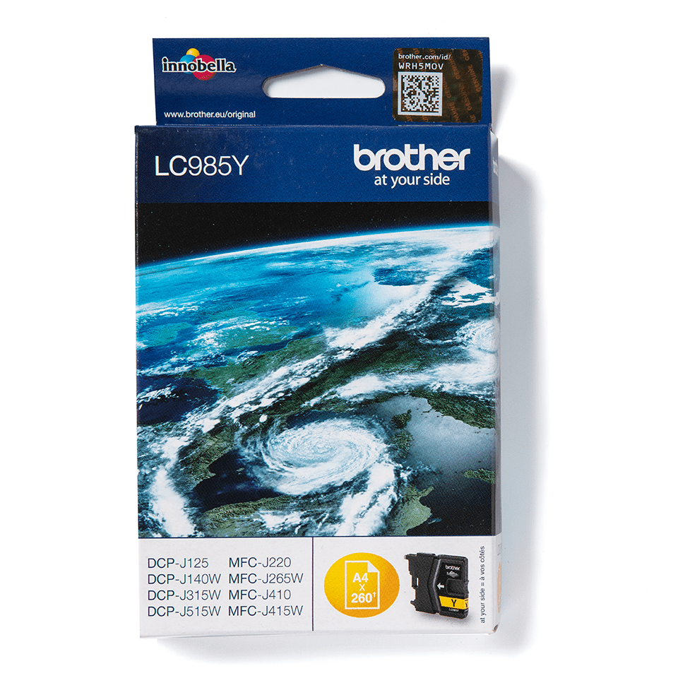 LC985Y Brother genuine ink cartridge pack front image