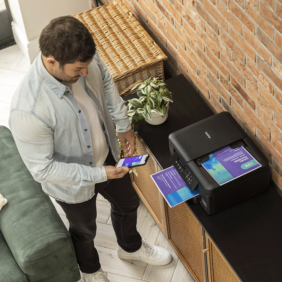 <p>DCPT730DW scanning from phone using the automatic document feeder</p>