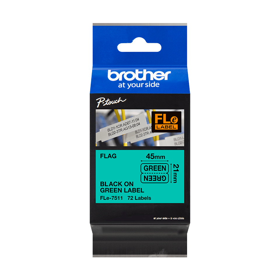 Brother FLe-7511 Die-Cut Labels Tape Cassette Packaging