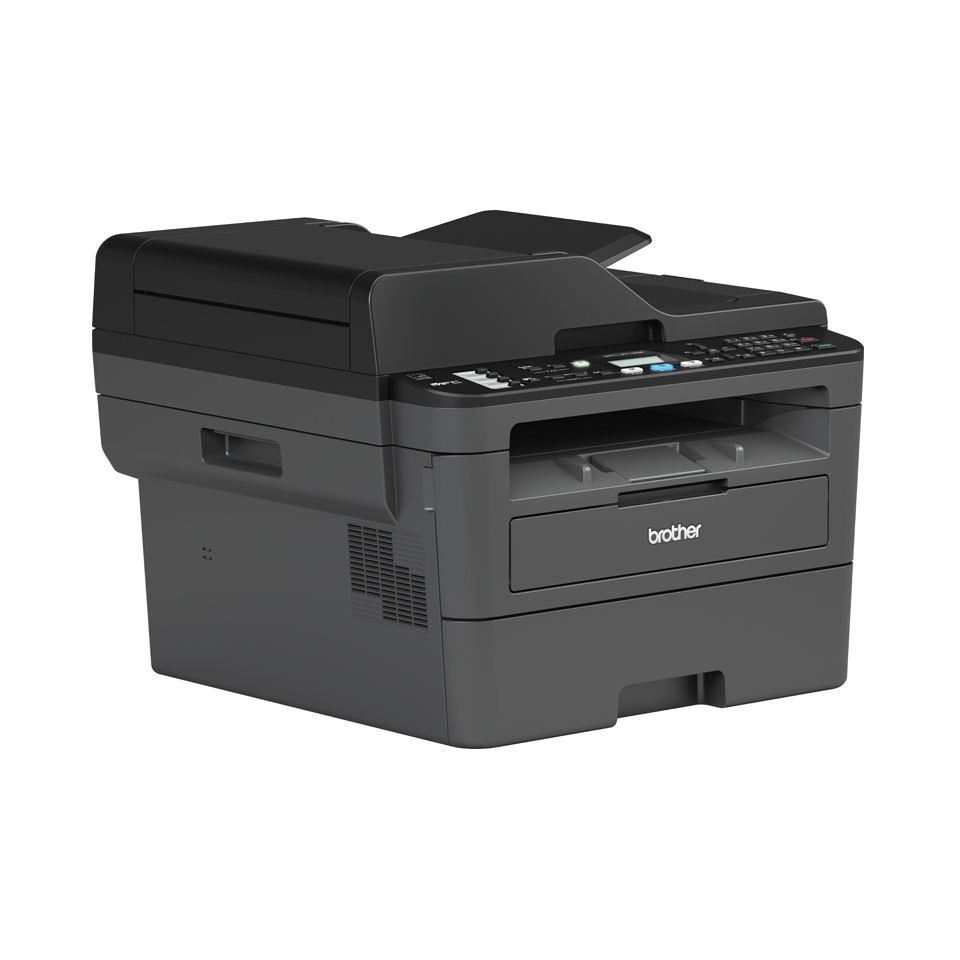 Compact 4-in-1 mono laser printer facing right
