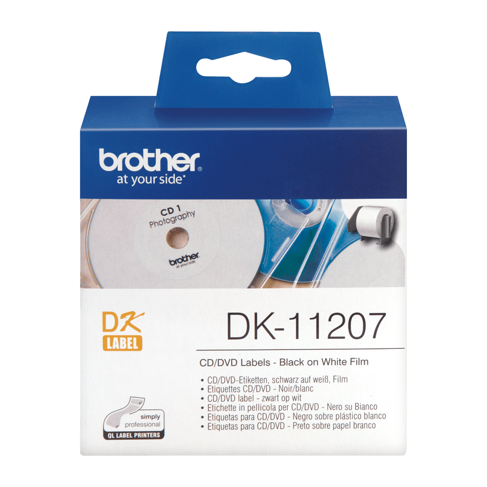 Rouleau d'étiquettes adhésives continues compatibles Brother 17 x 87 mm