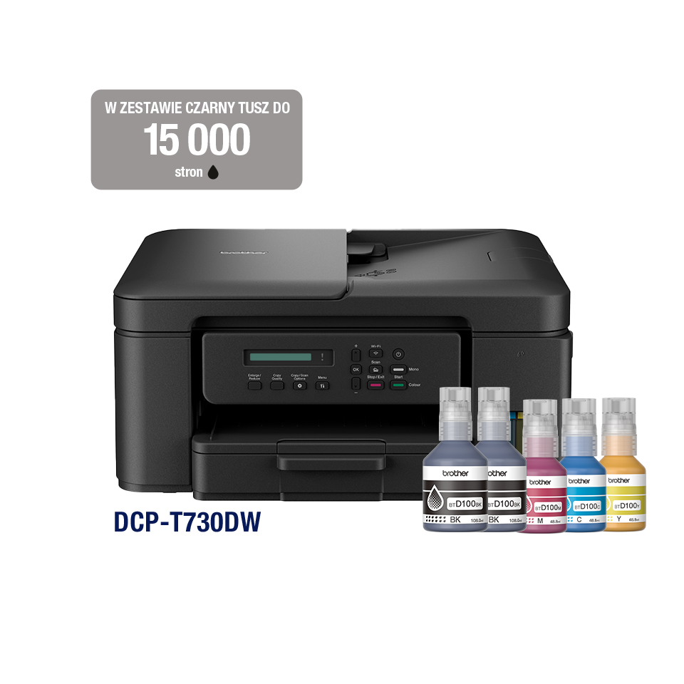 <p>Drukarka Brother DCP-T730DW z tuszami CMYK</p>