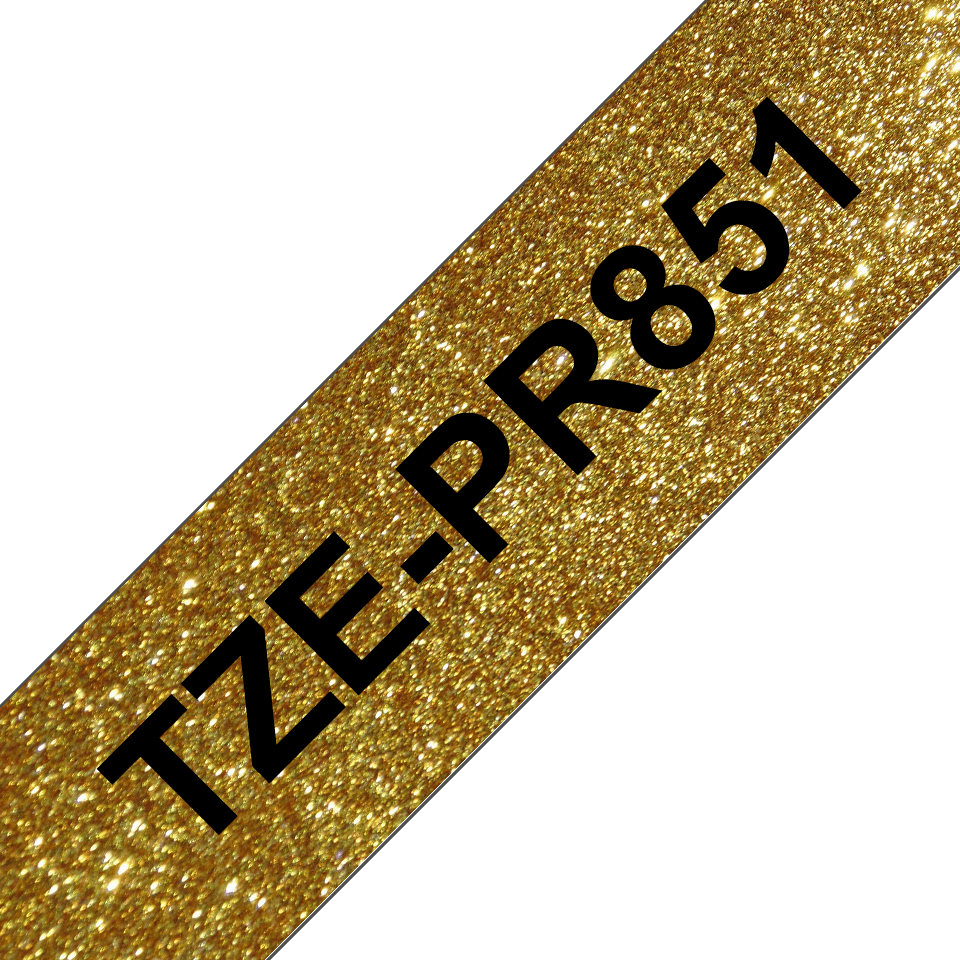 thumbnail image 2 of 2-Pack TZ-334 Gold On Black Label Tape For Brother P-Touch PT-1130 – 12mm X 8m 2 of 3