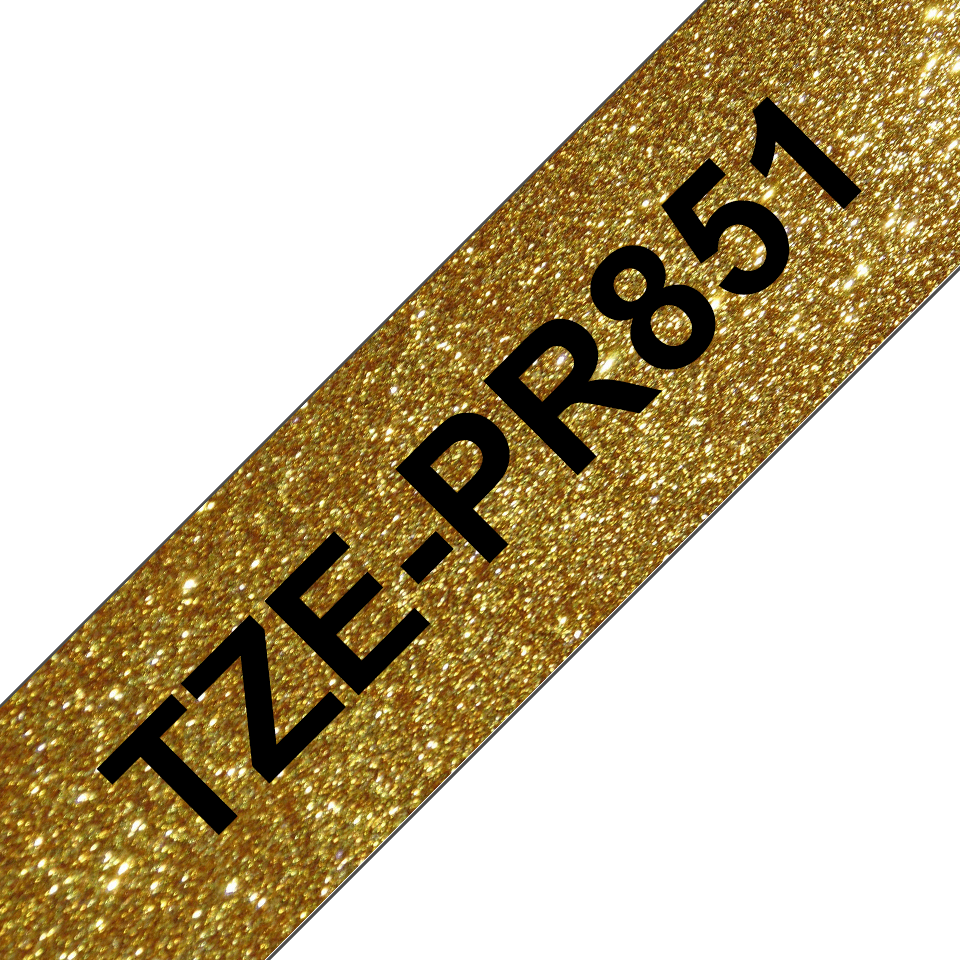 TZe-PR851 black on premium gold 24mm tape