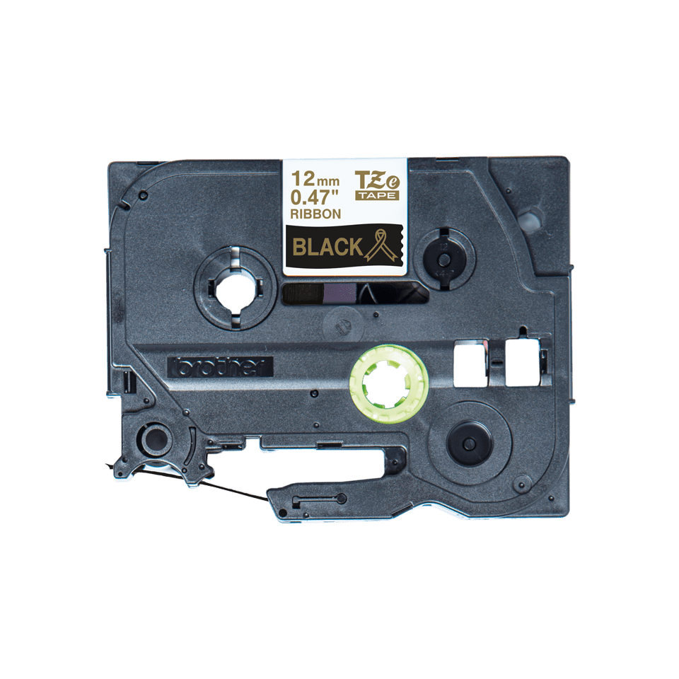 Brother TZe-R334 Gold on Black 12mm Ribbon Tape Cassette
