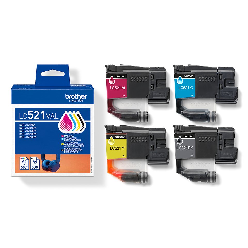 <p>LC521 inkjet cartridge colour value pack with packaging</p>