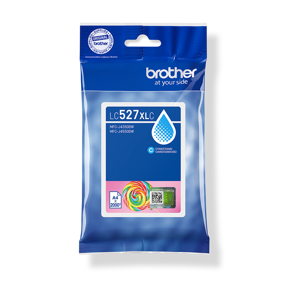 <p>LC527XL cyan supply high yield inkjet cartridge packaging</p>
