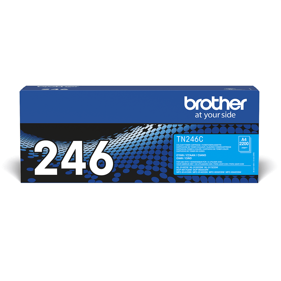 TN246C Brother genuine toner cartridge pack front image