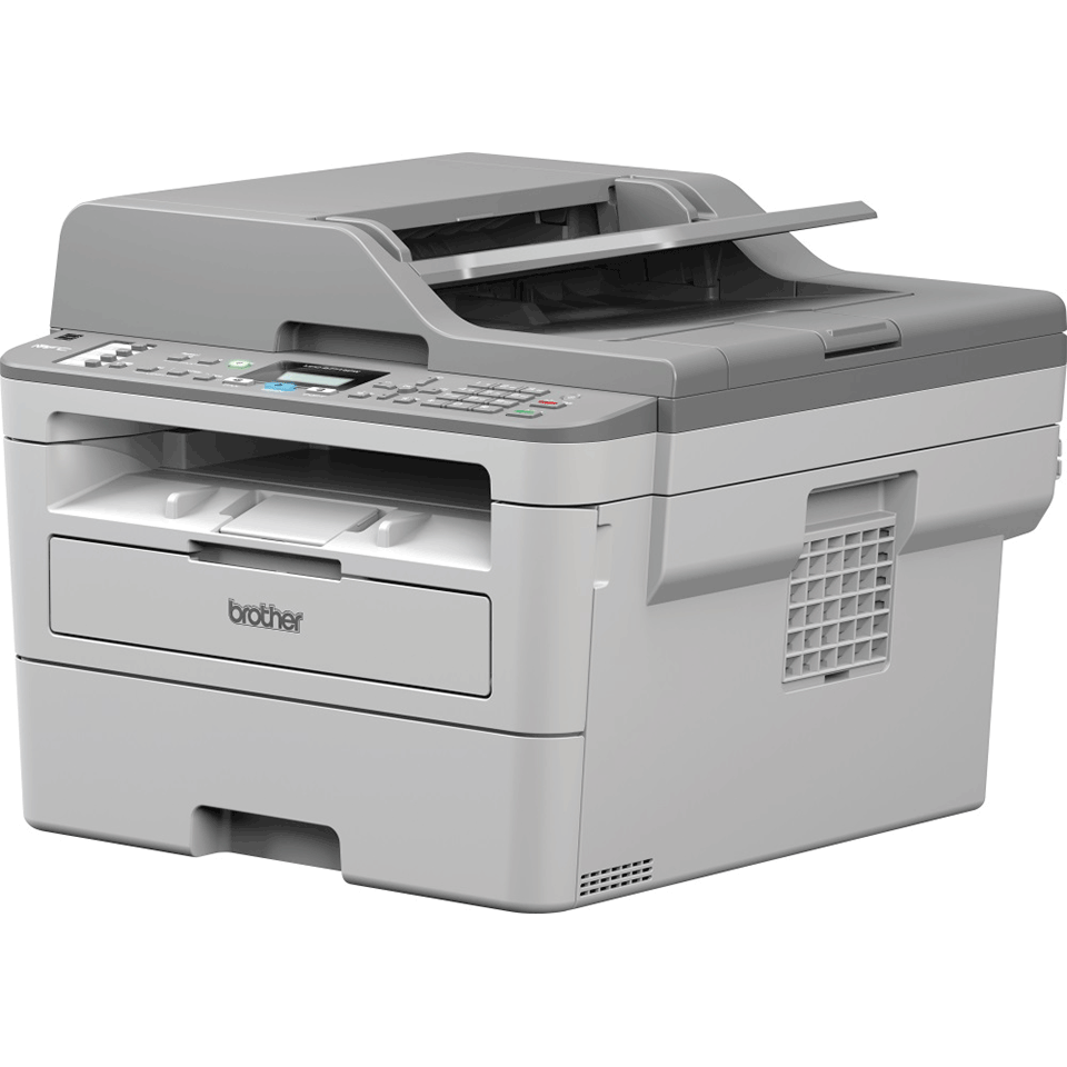 Brother 4-in-1 mono laser MFC-B7715DW printer facing left