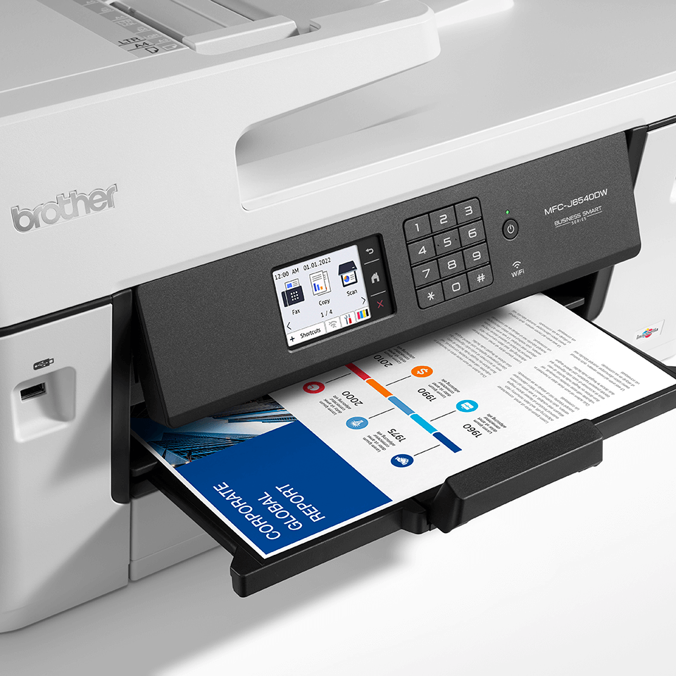 MFCJ6540DW printer with ouput