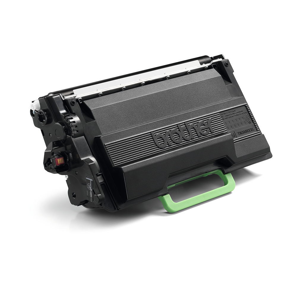 Brother TN3600XXL black super high yield toner cartridge facing right on a white background