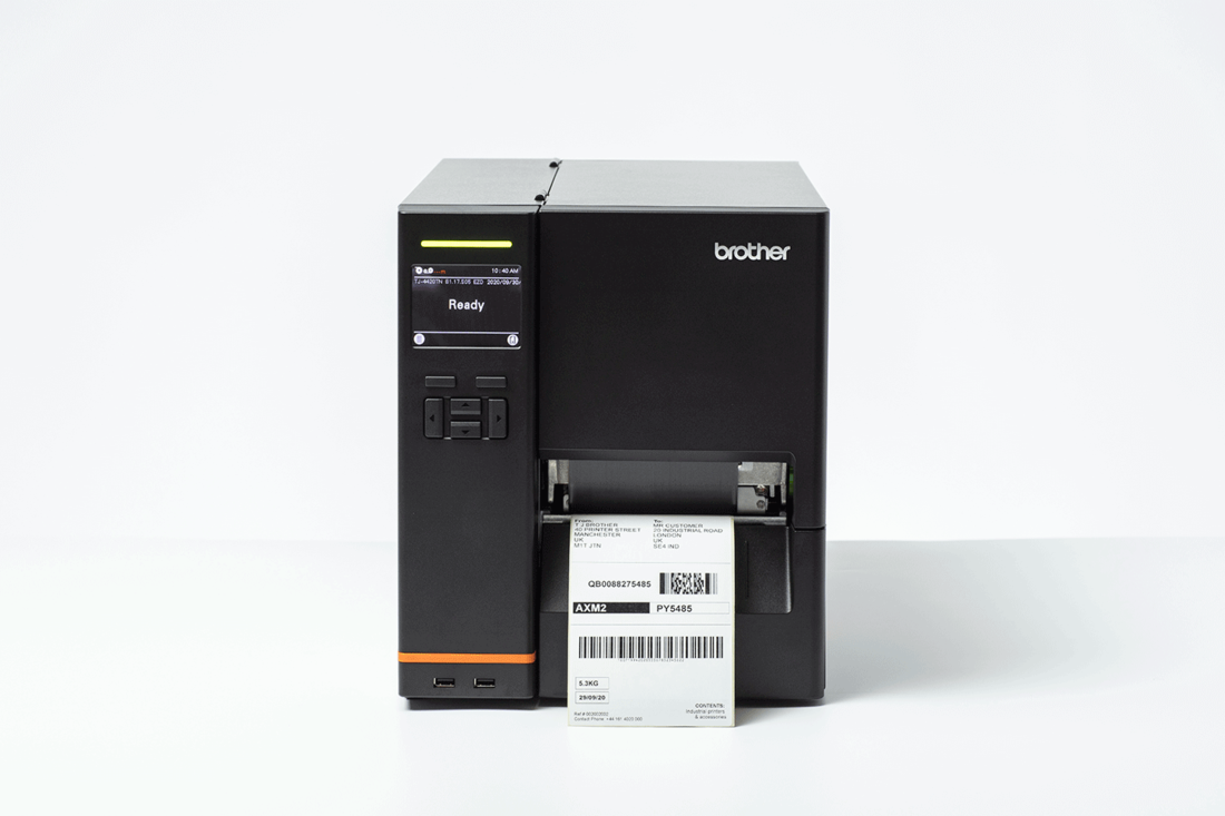 Brother TJ-4420TN industrial label printer - printing 