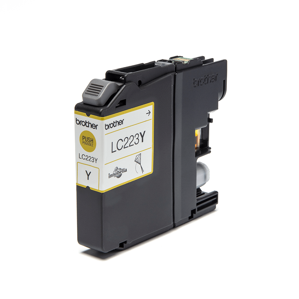 LC223Y Yellow ink cartridge facing left