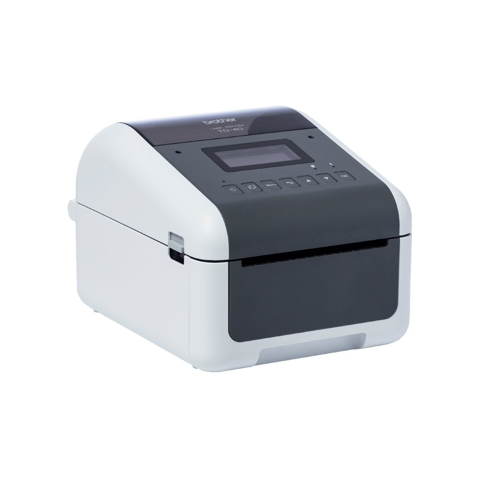 <p>A product shot of the TD-4555DNWB WiFi and Bluetooth 4" label printer by Brother. </p>