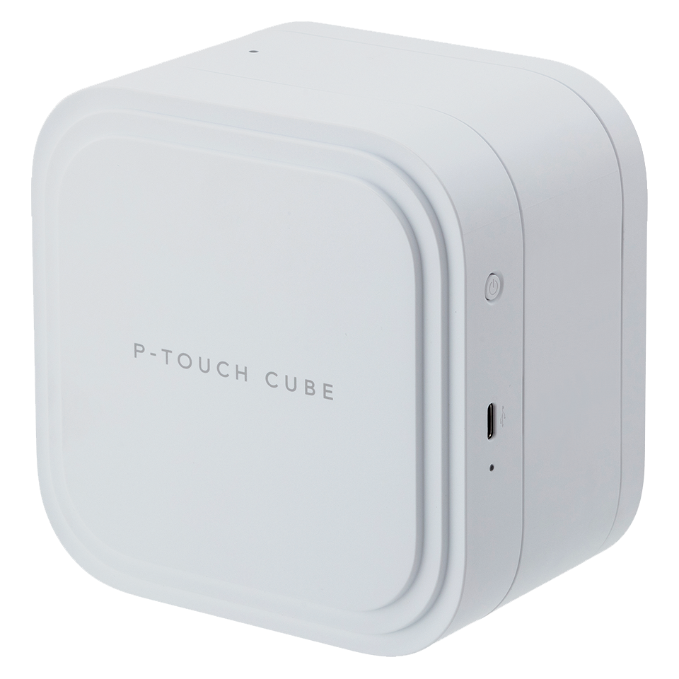 P-touch CUBE Pro (P910BT) label printer - back and left hand side shot showing USB port