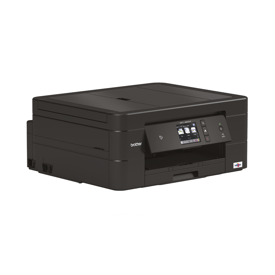 Black inkjet printer facing 45 degrees to the right - MFCJ890DW