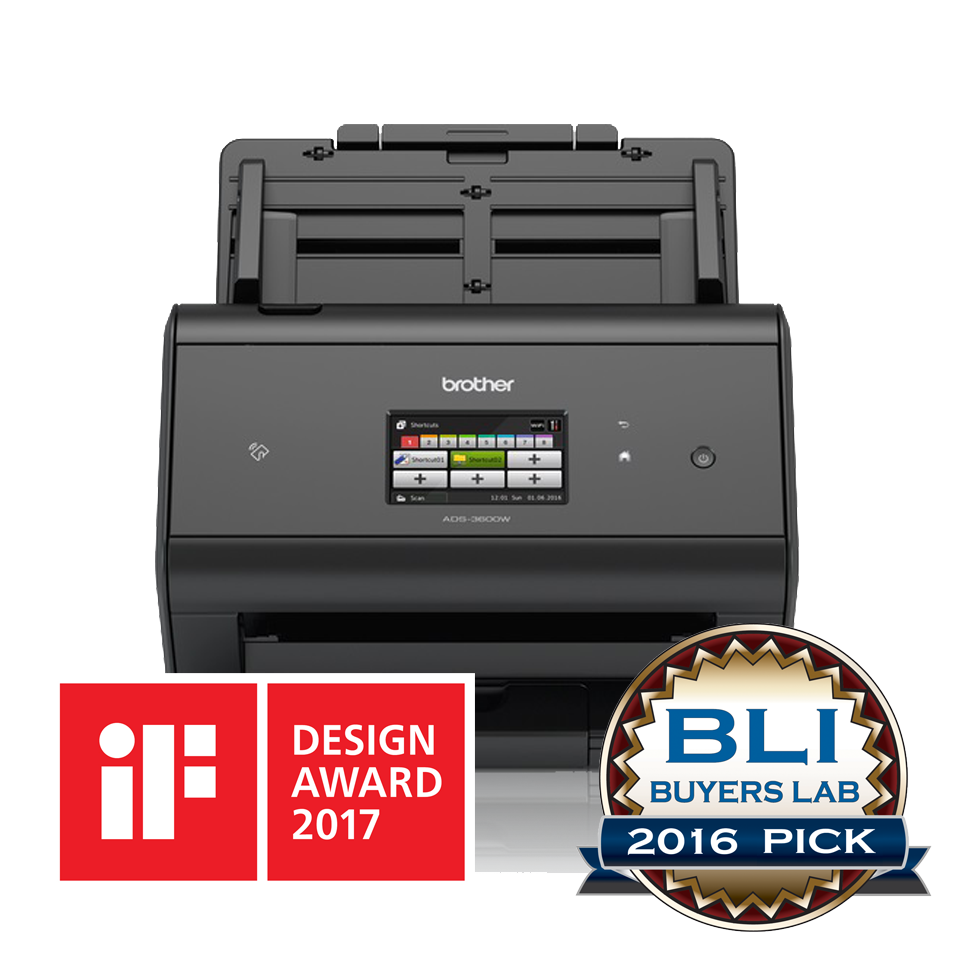ADS3600W front view with BLI and iF Award Logos