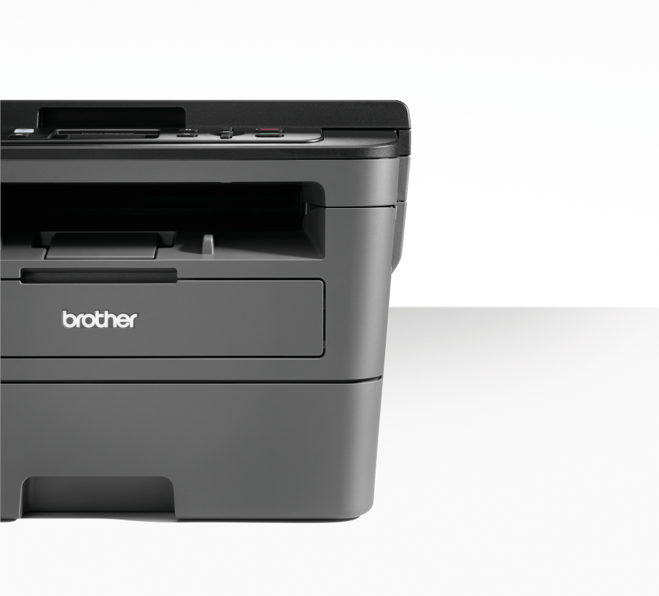 Compact 3-in-1 mono laser printer zoomed in