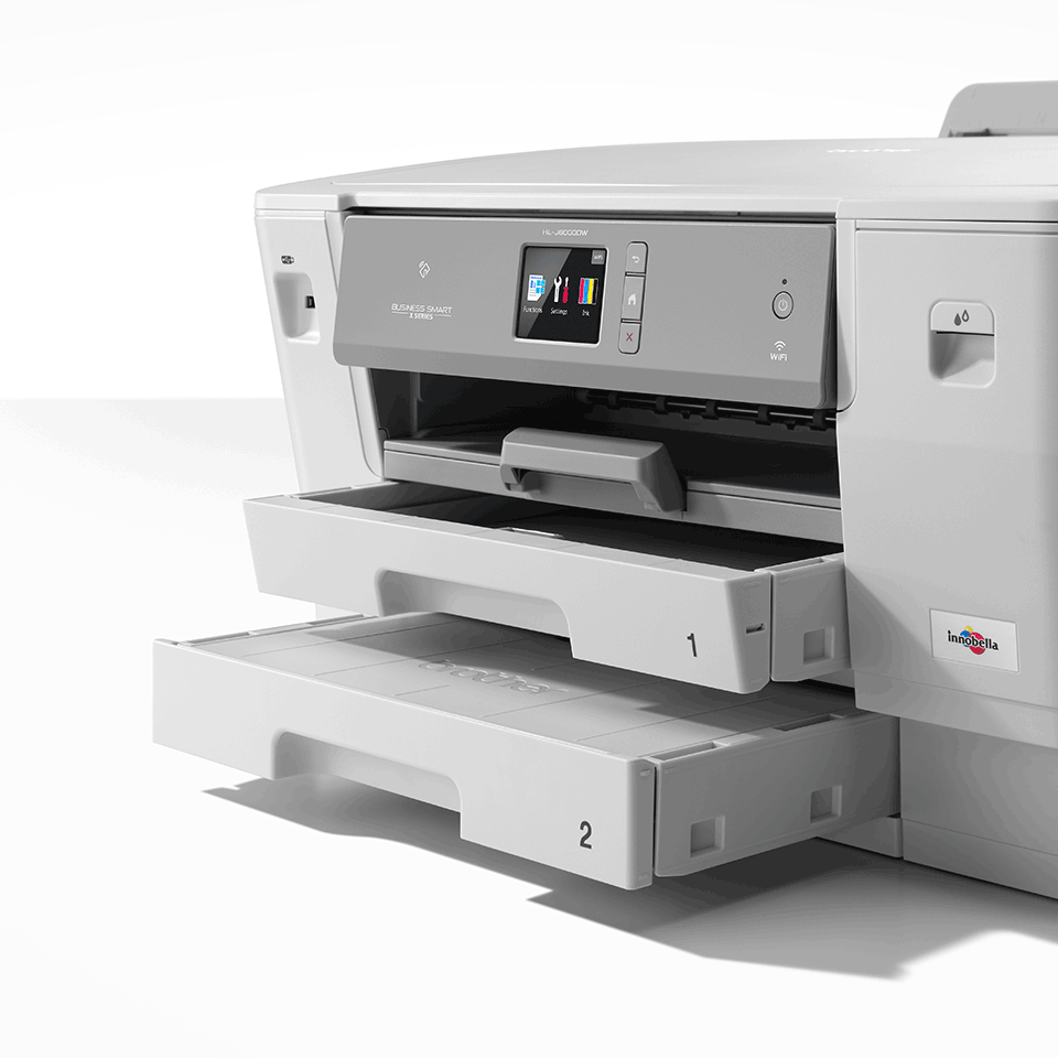 HL-J6000DW paper trays open