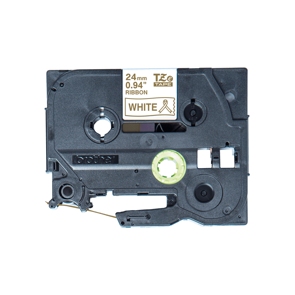 TZe-R254 24mm gold on white TZe ribbon tape cassette