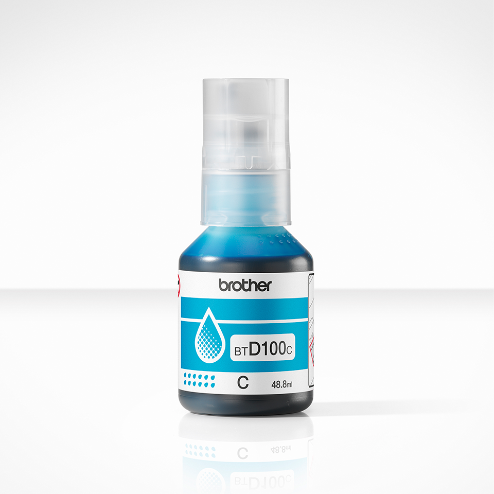 <p>BTD100C cyan ink bottle</p>