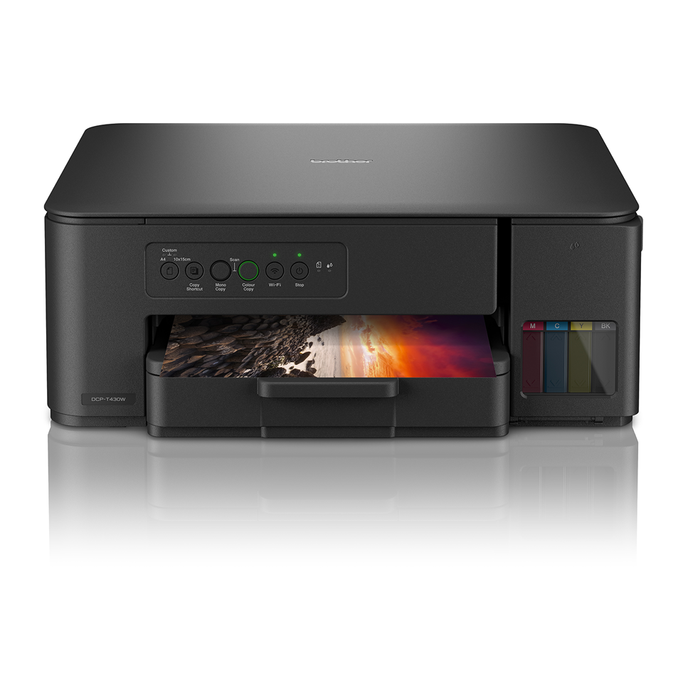 <p>Urządzenie wielofunkcyjne DCP-T430W z przodem</p>