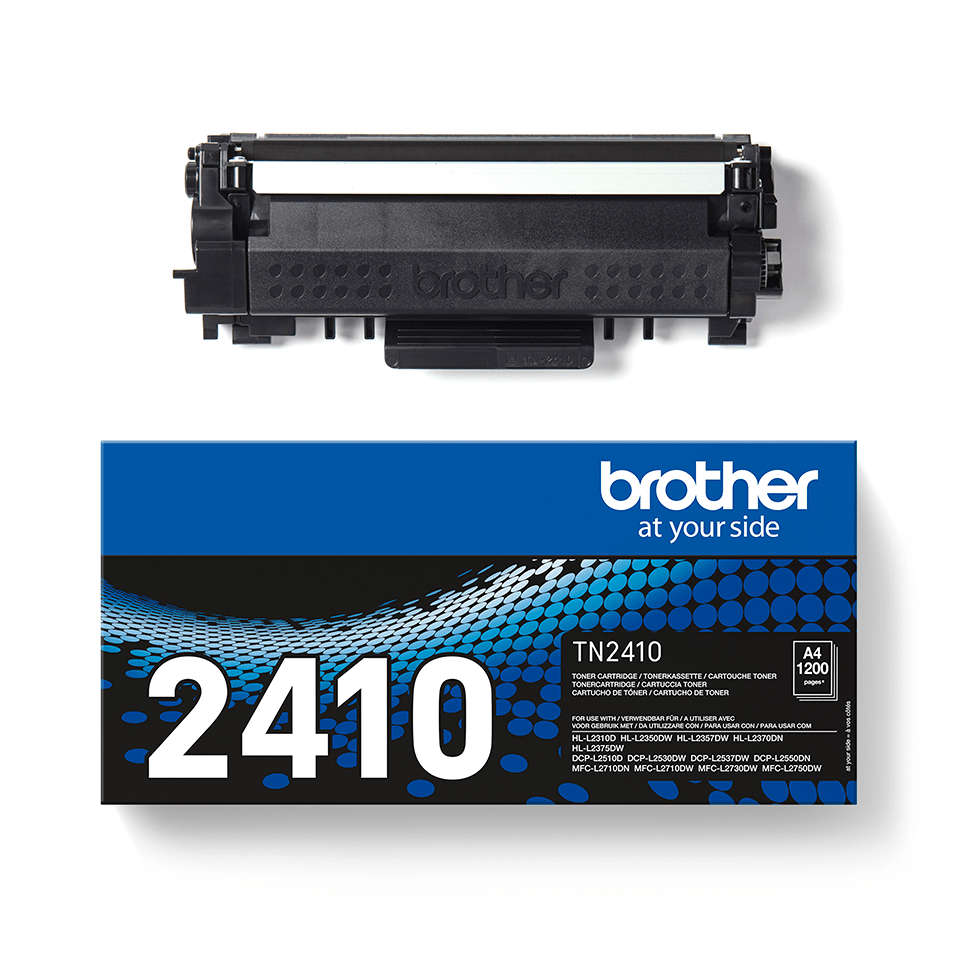 TN2410 Brother genuine toner cartridge and pack image