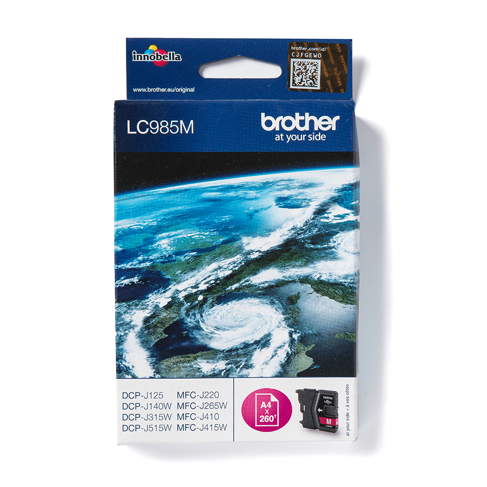 LC985M Brother genuine ink cartridge pack front image