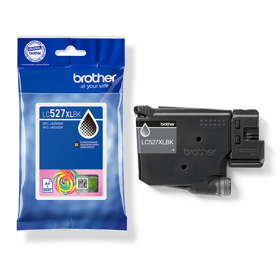<p>LC527XL black high yield inkjet cartridge with packaging</p>