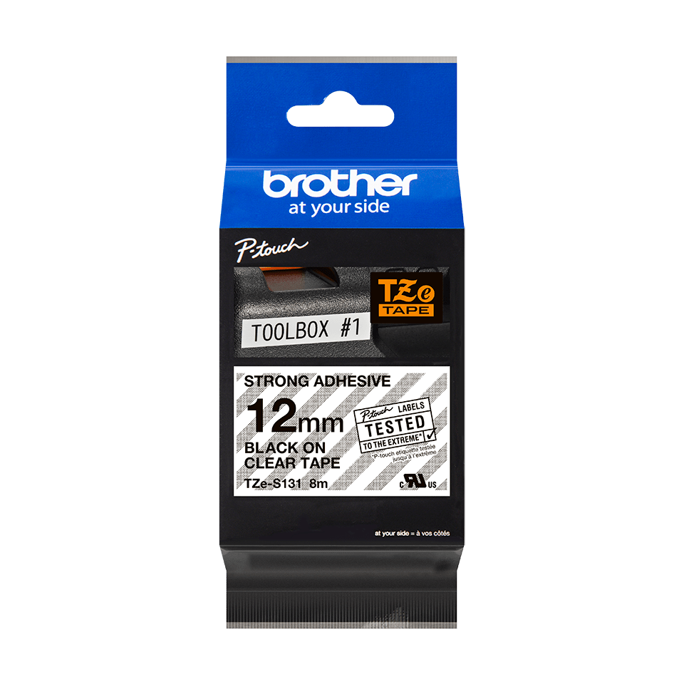 Cassette de ruban AZe-631 12mm noir sur jaune pour étiqueteuse Brother  P-touch - Discount AutoSport