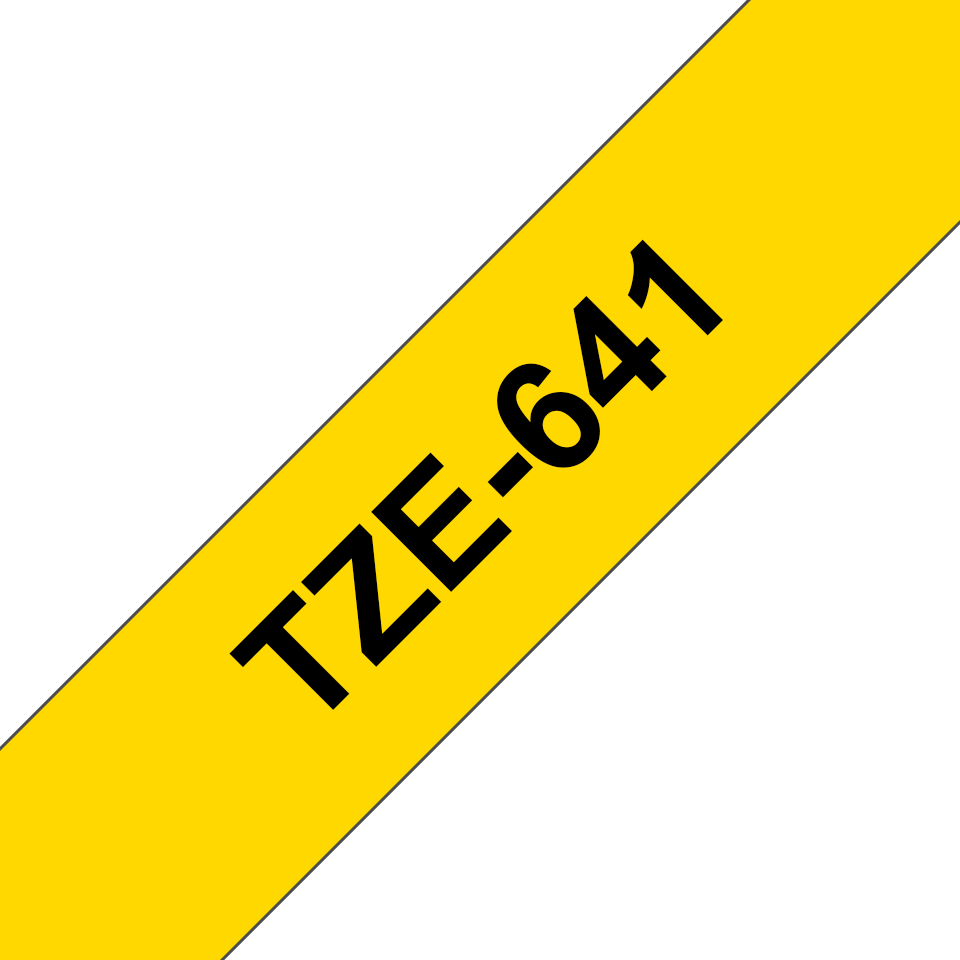 18mm TZ-641 Tze-641, noir sur jaune Compatible frère Bande d'étiquette -  Chine Frère étiquette 18mm, l'étiquette de bande Bande pour frère