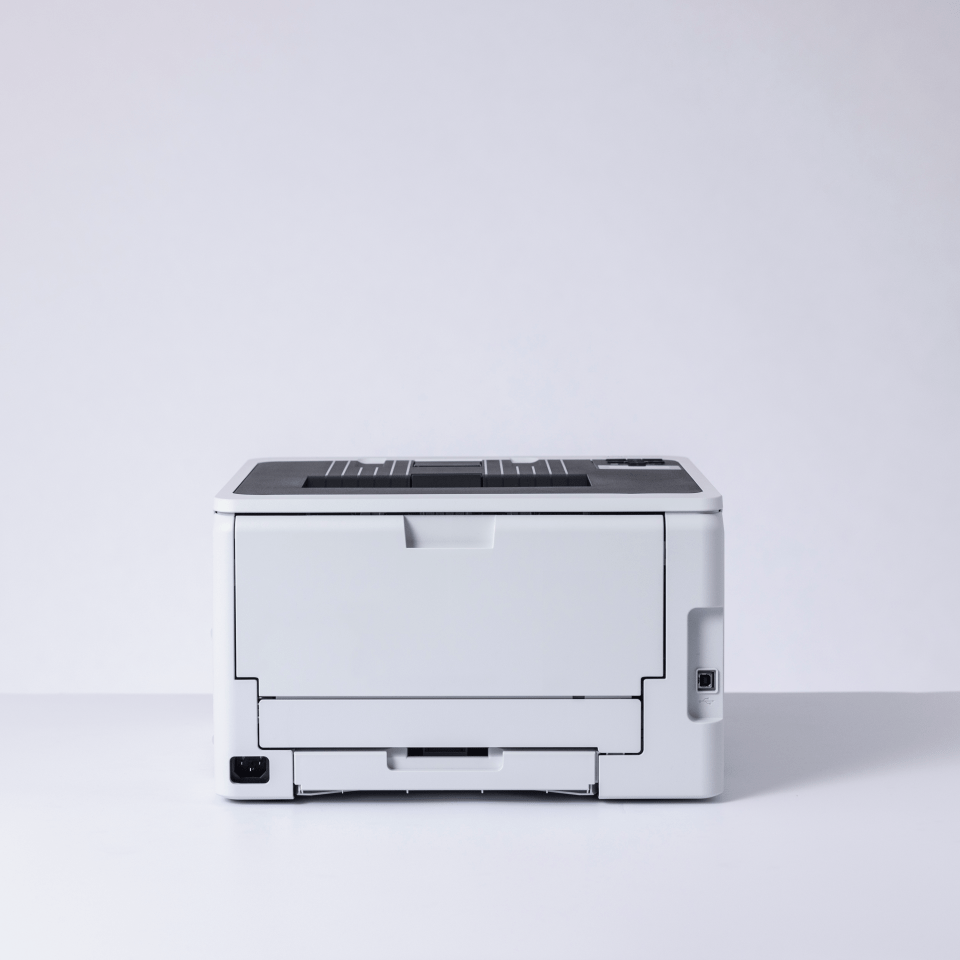 Brother HL-L3220CW colour LED printer showing the back of the product