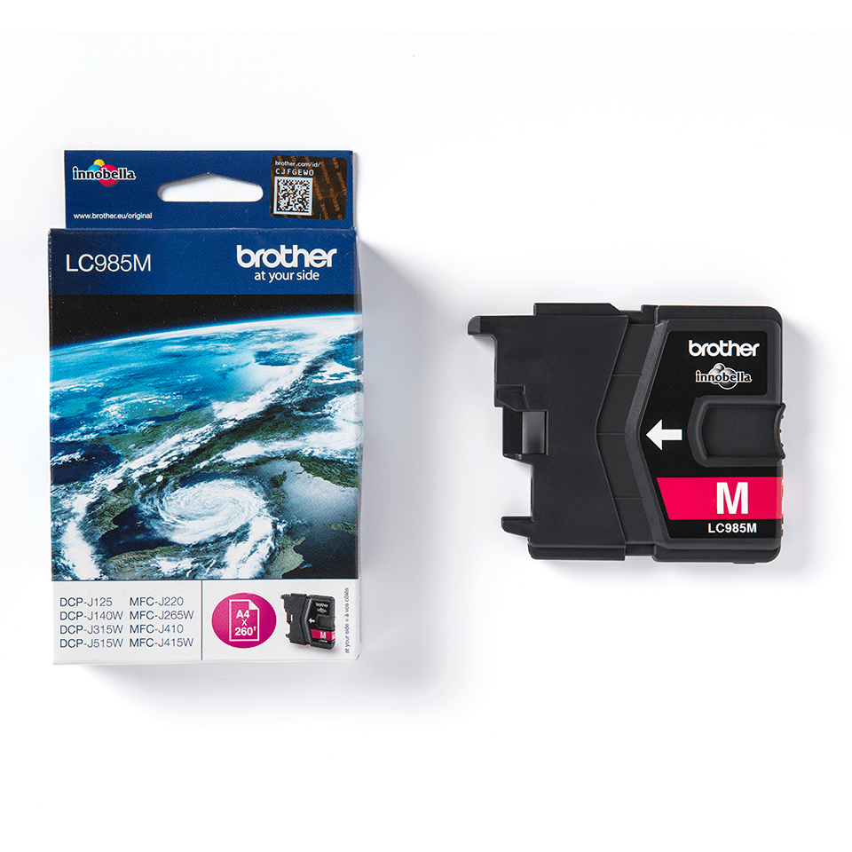 LC985M Brother genuine ink cartridge and pack image