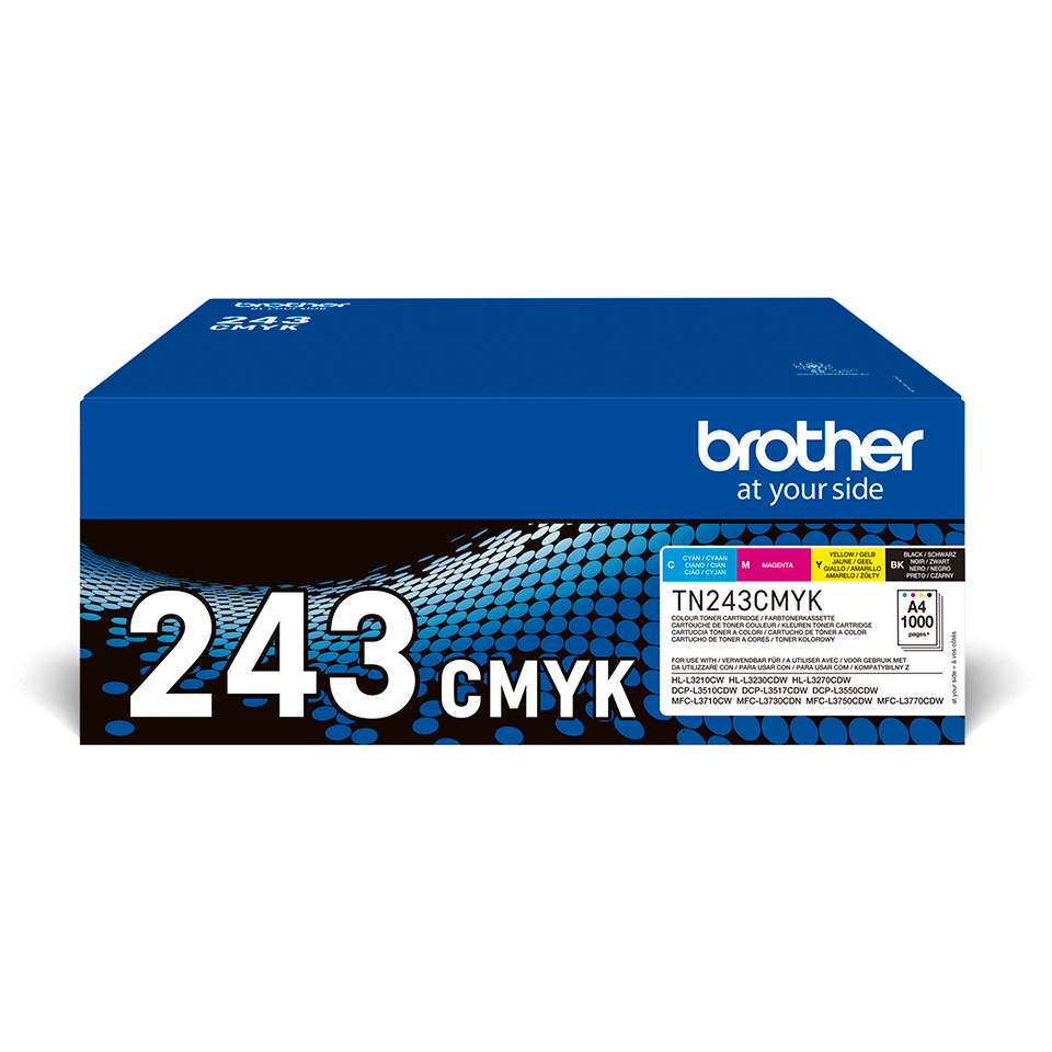 Brother TN-243 Toner Cartridge, Pack of 4, Multi