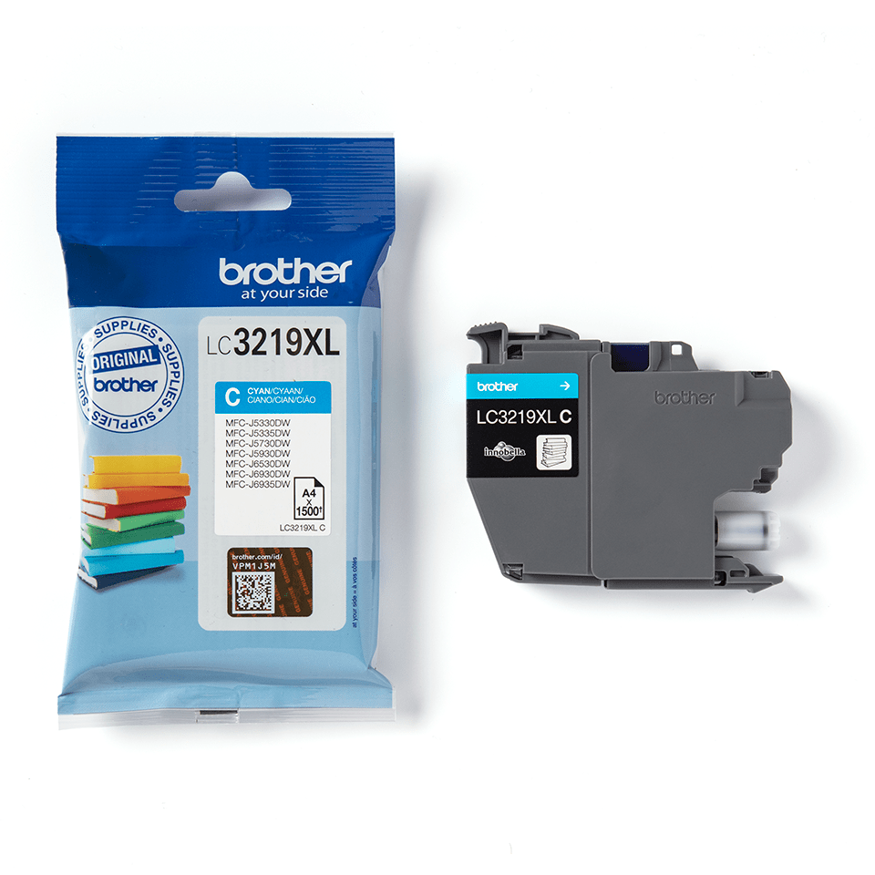 LC3219XLC Brother genuine ink cartridge and pack image