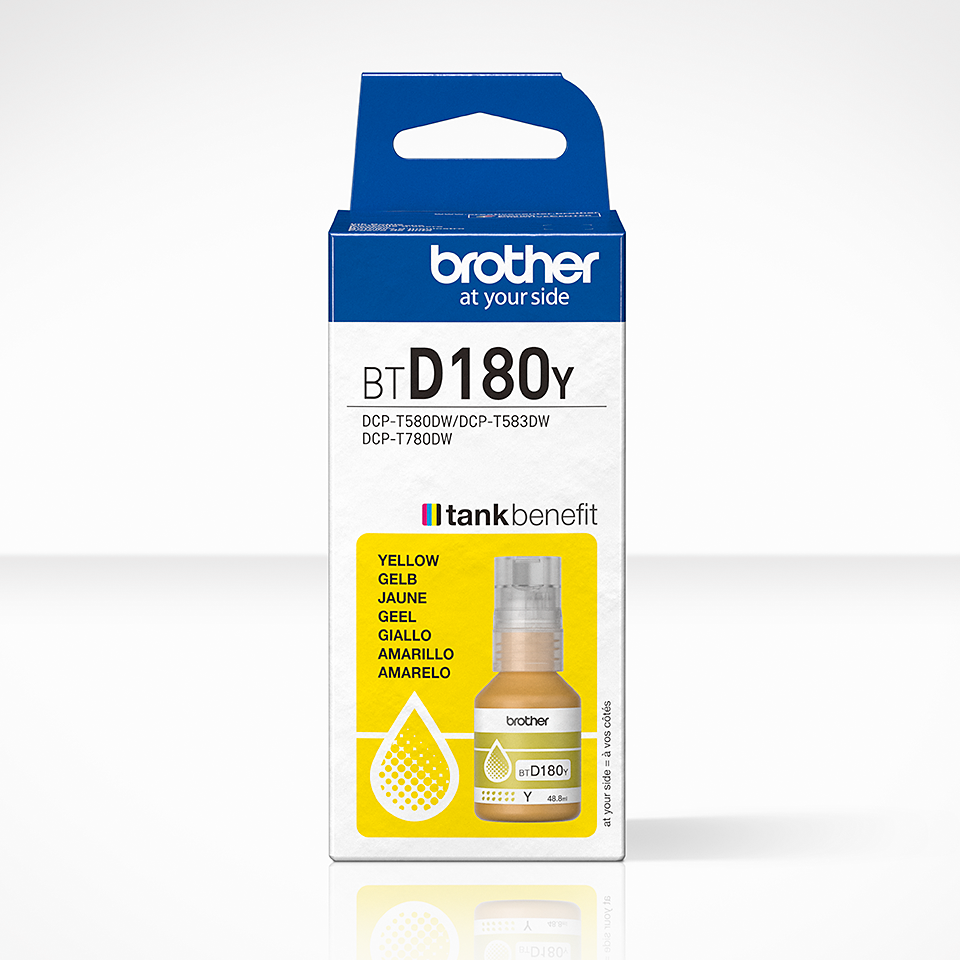 <p>BTD180Y yellow ink bottle carton</p>