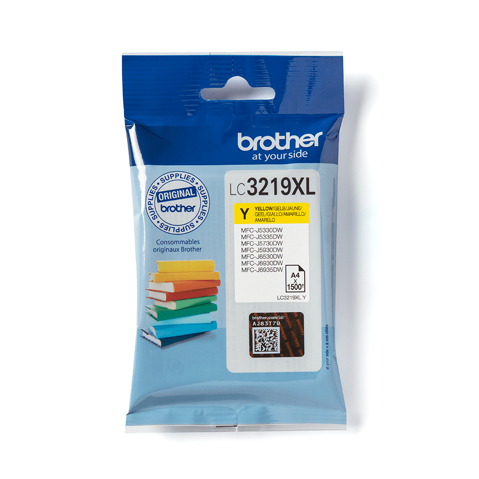 LC3219XLY Brother genuine ink cartridge pack front image