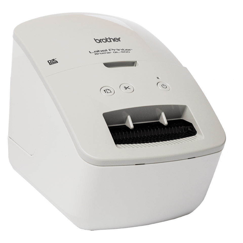 Brother QL-600G address label printer - right angle