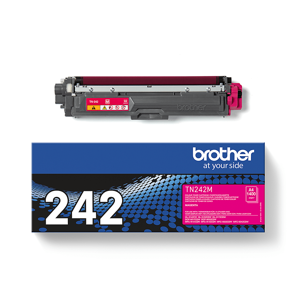 TN242M Brother genuine toner cartridge and pack image