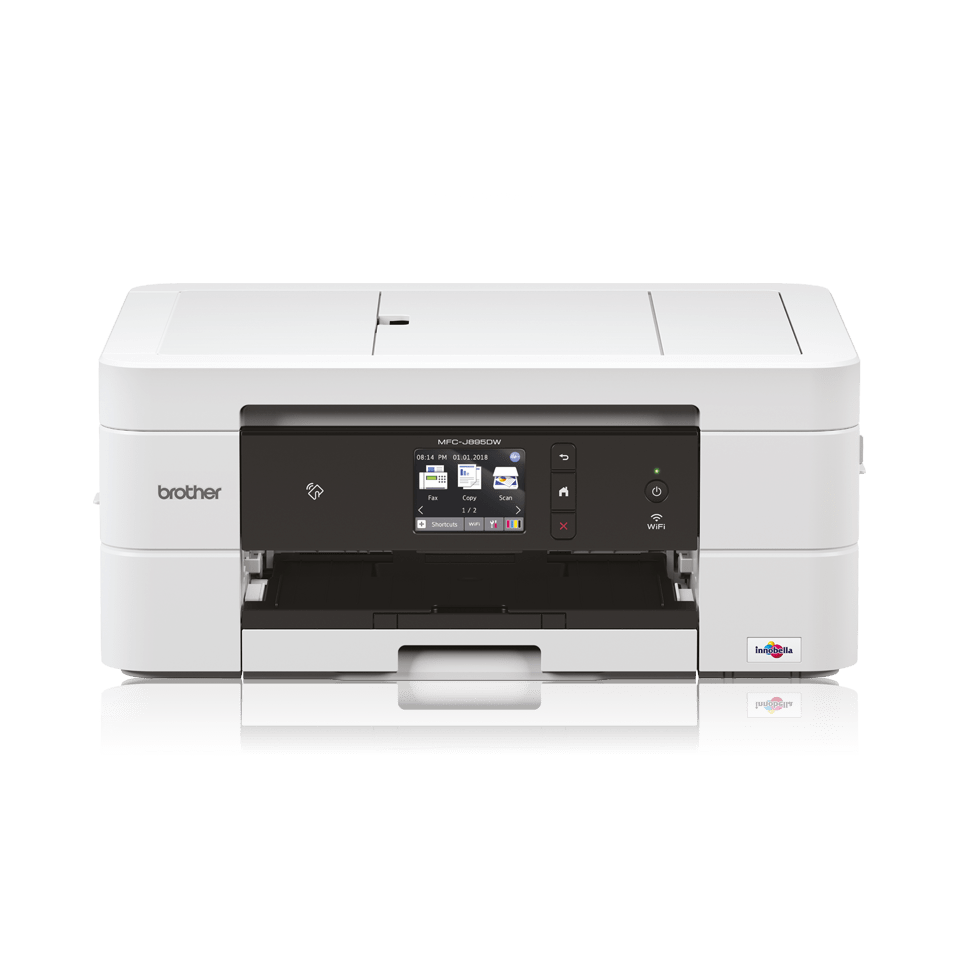 White inkjet printer facing straight ahead - MFCJ895DW