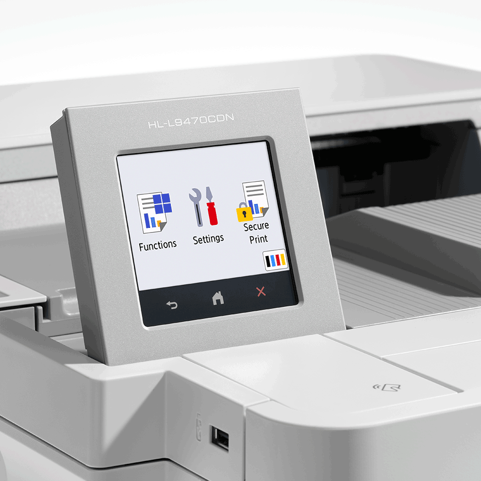 Close up of the HL-L9470CDN printer screen