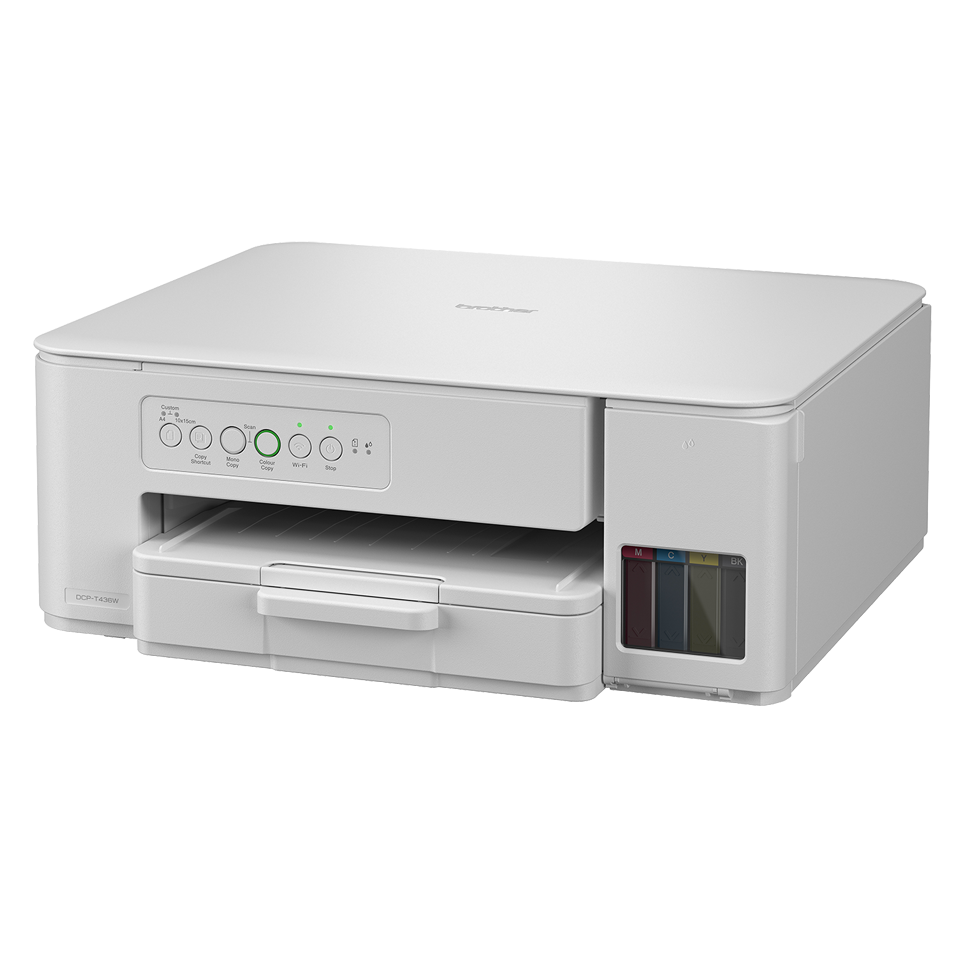 <p>Urządzenie wielofunkcyjne DCP-T436W z lewej strony</p>