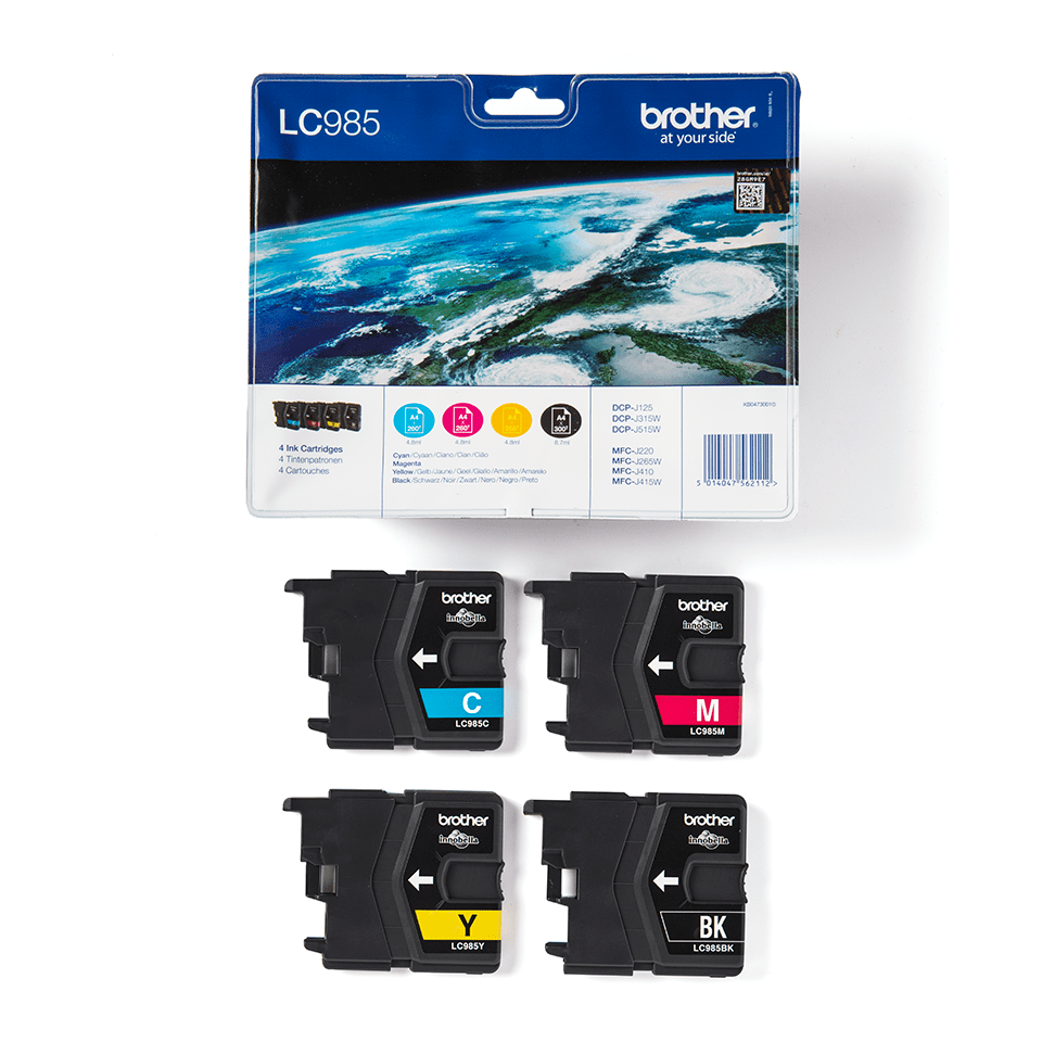 LC985VALBP Brother genuine ink cartridges and multi pack image
