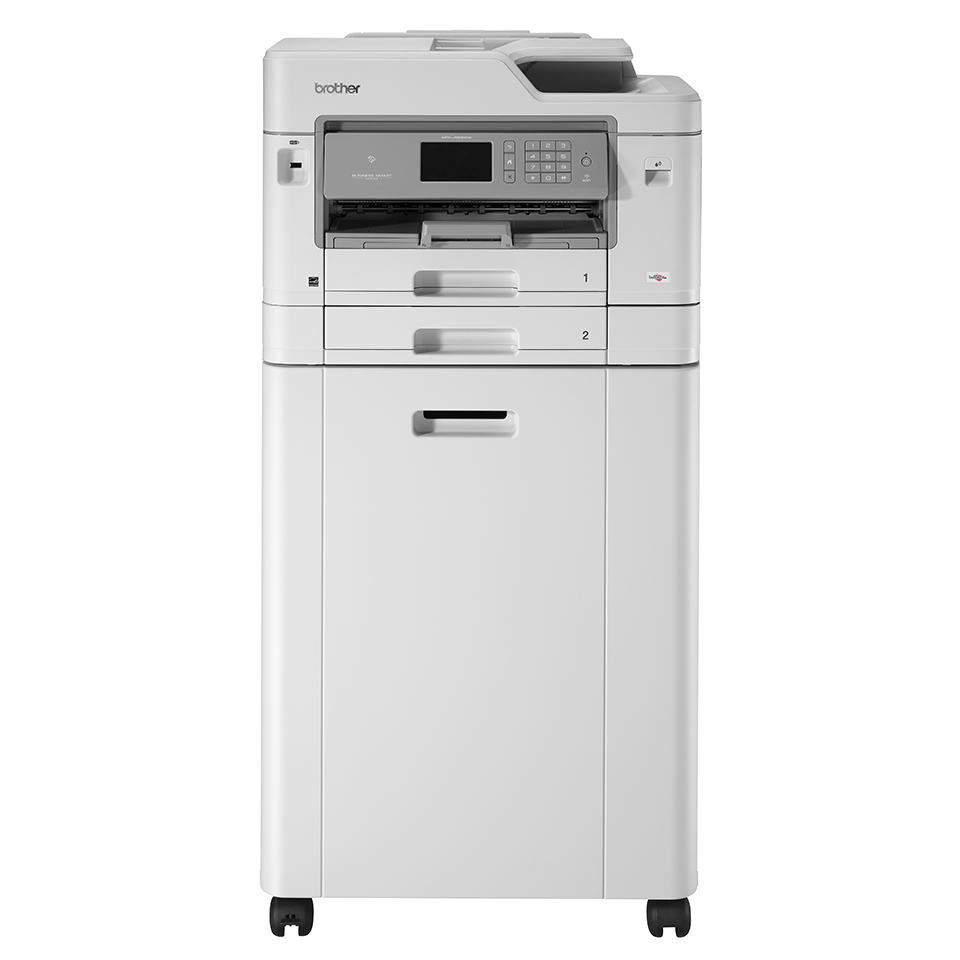 ZUNTMFCJ5930DW cabinet with MFC-J5930DW inkjet printer on top