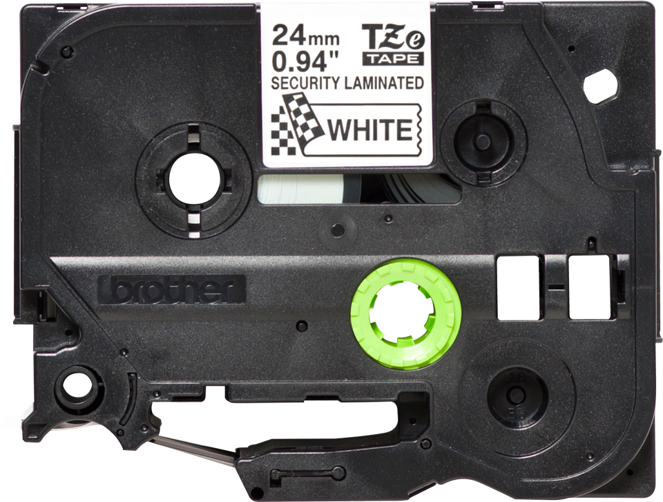 TZeSE5 24mm black on white security tape cassette