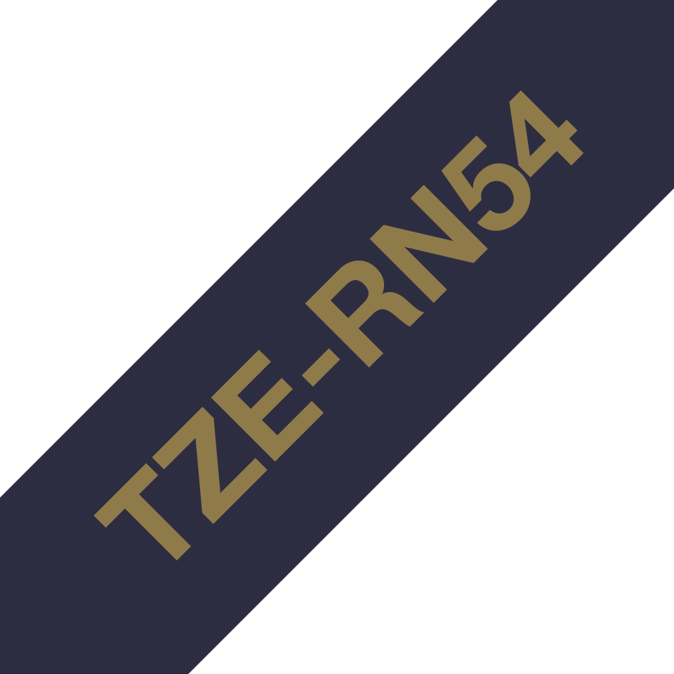 TZe-RN54 24mm gold on navy blue TZe ribbon