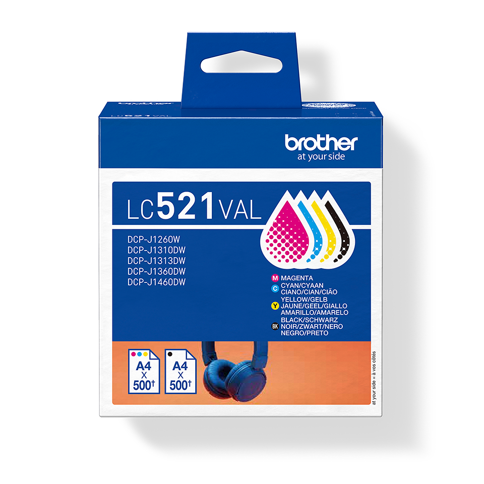<p>LC521 inkjet cartridge colour value pack in packaging</p>