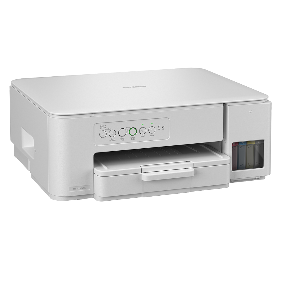 <p>Urządzenie wielofunkcyjne DCP-T436W z prawej</p>
