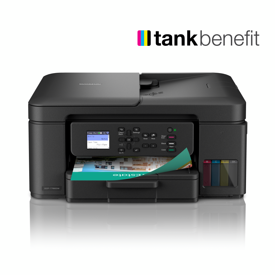 <p>DCP-T780DW met Tankbenefit logo</p>