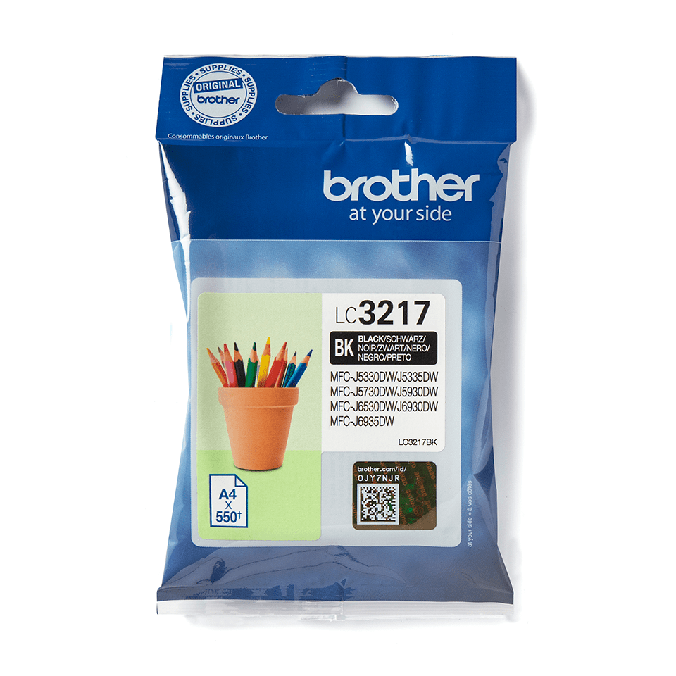 LC3217BK Brother genuine ink cartridge pack front image